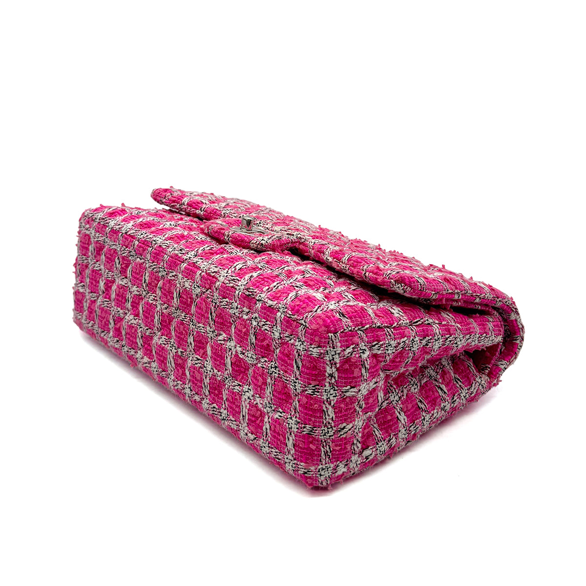 CHANEL JUMBO MATELASSE 30 CHAIN SHOULDER BAG PINK TWEED 90296219