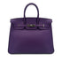 HERMES BIRKIN 35 ULTRAVIOLET TAURILLON CLEMENCE HAND BAG □P SHW 90296226 - PURPOSE