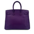 HERMES BIRKIN 35 ULTRAVIOLET TAURILLON CLEMENCE HAND BAG □P SHW 90296226 - PURPOSE