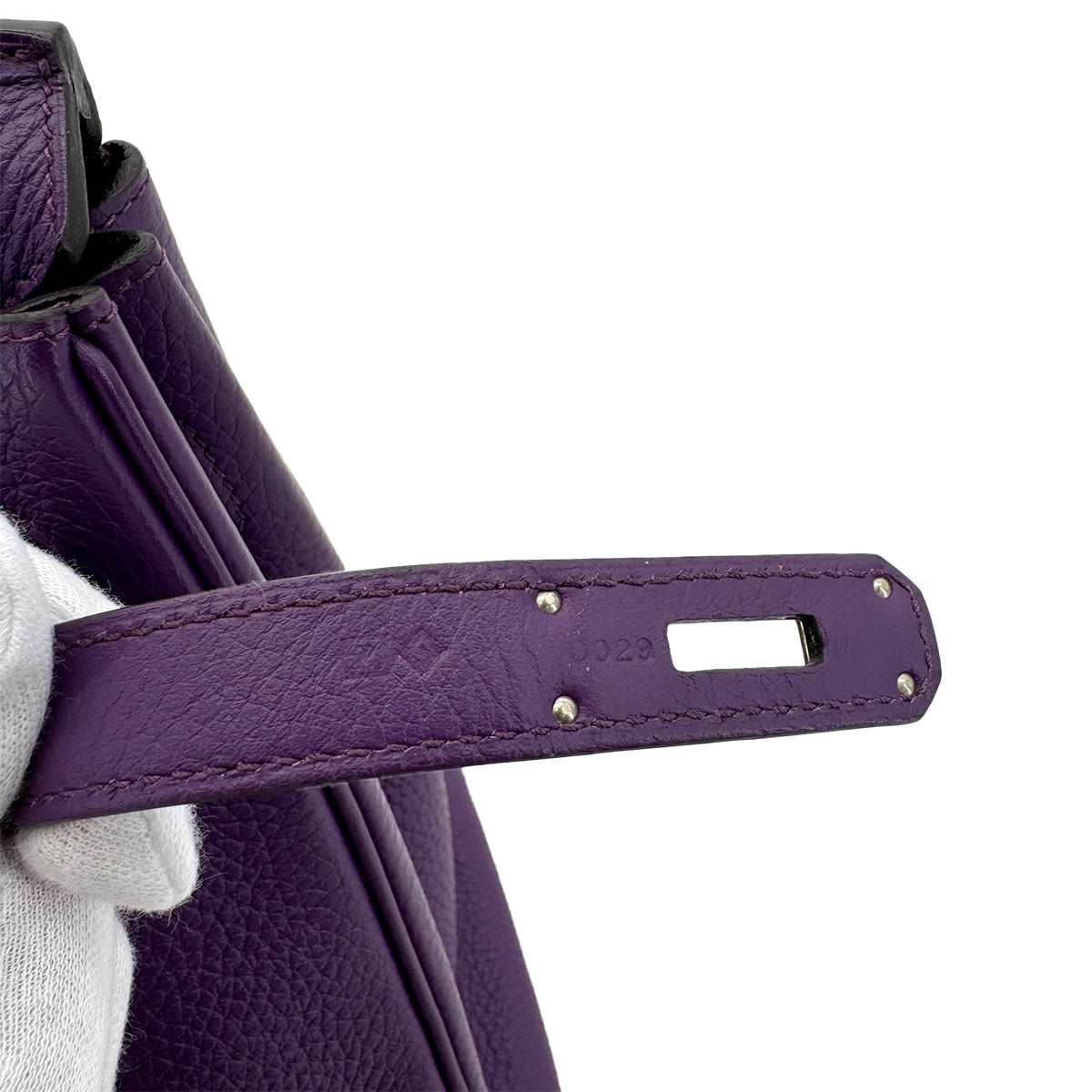 HERMES BIRKIN 35 ULTRAVIOLET TAURILLON CLEMENCE HAND BAG □P SHW 90296226