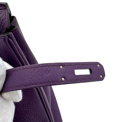 HERMES BIRKIN 35 ULTRAVIOLET TAURILLON CLEMENCE HAND BAG □P SHW 90296226 - PURPOSE