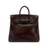 HERMES HAUT A COURROIES 28 BICOLOR CHOCOLAT CYCLAMEN BOX CALF HAND BAG ▢I SHW 90296251 - PURPOSE