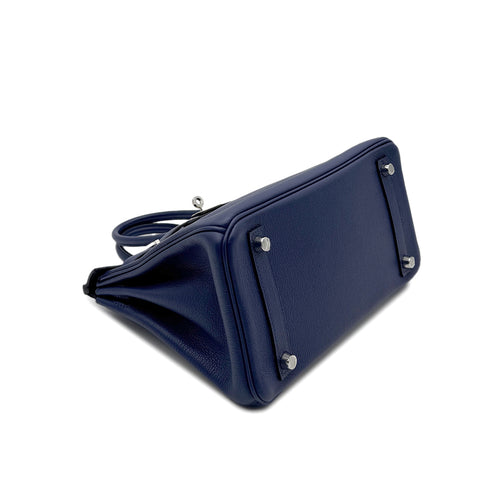HERMES BIRKIN 25 BLEU SAPHIR TAURILLON NOVILLO HAND BAG D SHW 90296448 - PURPOSE