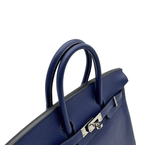 HERMES BIRKIN 25 BLEU SAPHIR TAURILLON NOVILLO HAND BAG D SHW 90296448 - PURPOSE