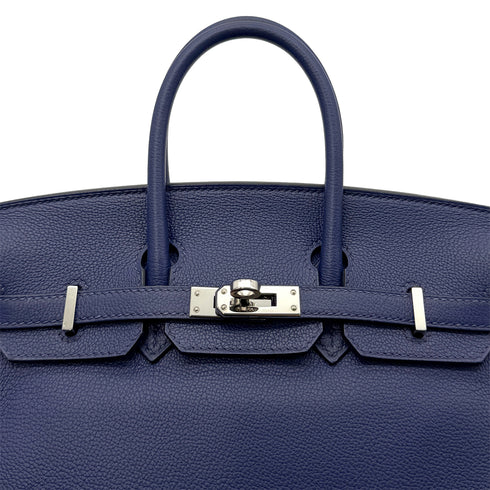 HERMES BIRKIN 25 BLEU SAPHIR TAURILLON NOVILLO HAND BAG D SHW 90296448 - PURPOSE