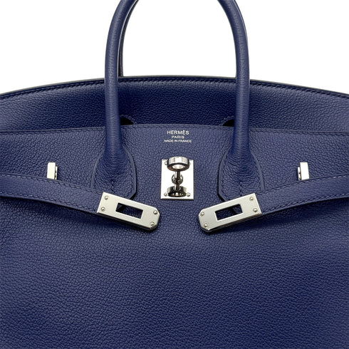 HERMES BIRKIN 25 BLEU SAPHIR TAURILLON NOVILLO HAND BAG D SHW 90296448 - PURPOSE