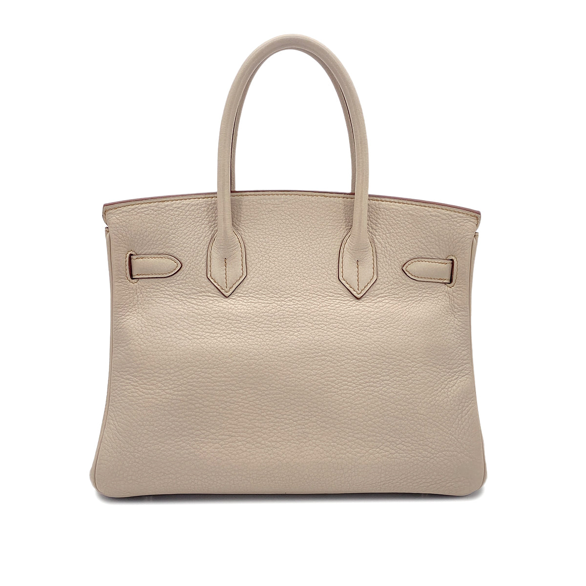 HERMES BIRKIN 30 BEIGE TAURILLON CLEMENCE HAND BAG □H SHW 90296450