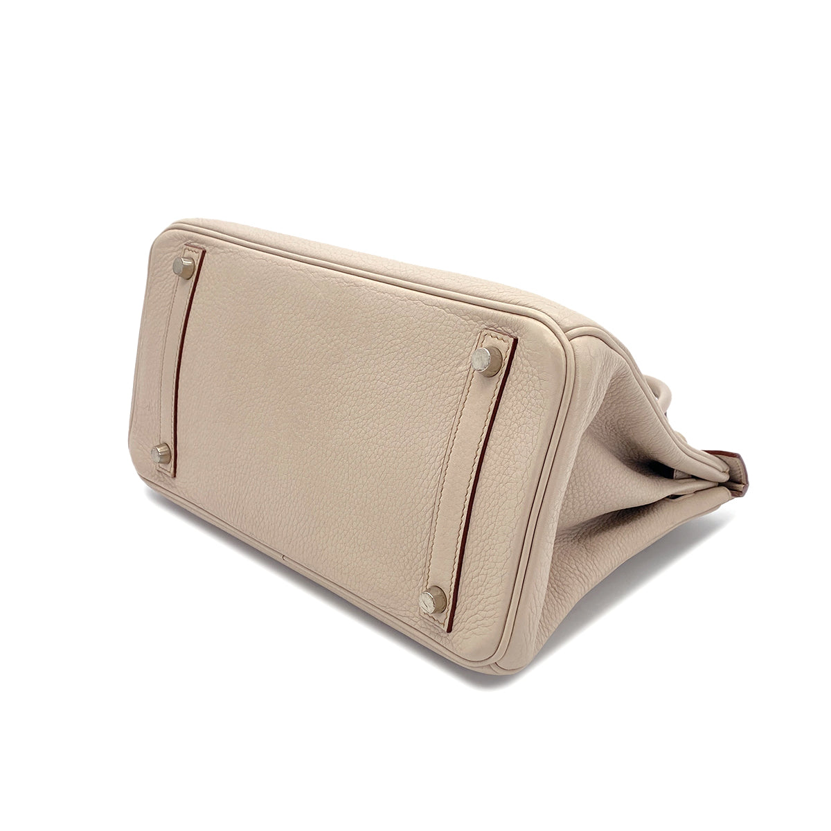HERMES BIRKIN 30 BEIGE TAURILLON CLEMENCE HAND BAG □H SHW 90296450