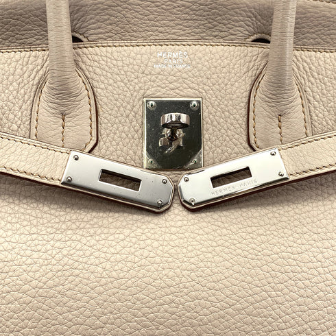 HERMES BIRKIN 30 BEIGE TAURILLON CLEMENCE HAND BAG □H SHW 90296450 - PURPOSE