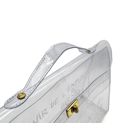 HERMES VINYL KELLY SOUVENIR DE L' EXPOSITION 1997 CLEAR HAND BAG 90296451 - PURPOSE