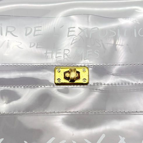 HERMES VINYL KELLY SOUVENIR DE L' EXPOSITION 1997 CLEAR HAND BAG 90296451 - PURPOSE