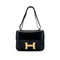 HERMES CONSTANCE 23 BLACK BOXCALF SHOULDER BAG 〇U GHW 90296452 - PURPOSE