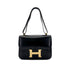 HERMES CONSTANCE 23 BLACK BOXCALF SHOULDER BAG 〇U GHW 90296452 - PURPOSE