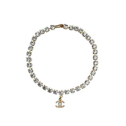 CHANEL VINTAGE NECKLACE COCOMARK RHINESTONE ACCESSORY 90296456