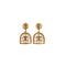 CHANEL VINTAGE EARRINGS BIRDCAGE COCOMARK GOLD ACCESSORY 93P 90296457