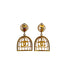 CHANEL VINTAGE EARRINGS BIRDCAGE COCOMARK GOLD ACCESSORY 93P 90296457