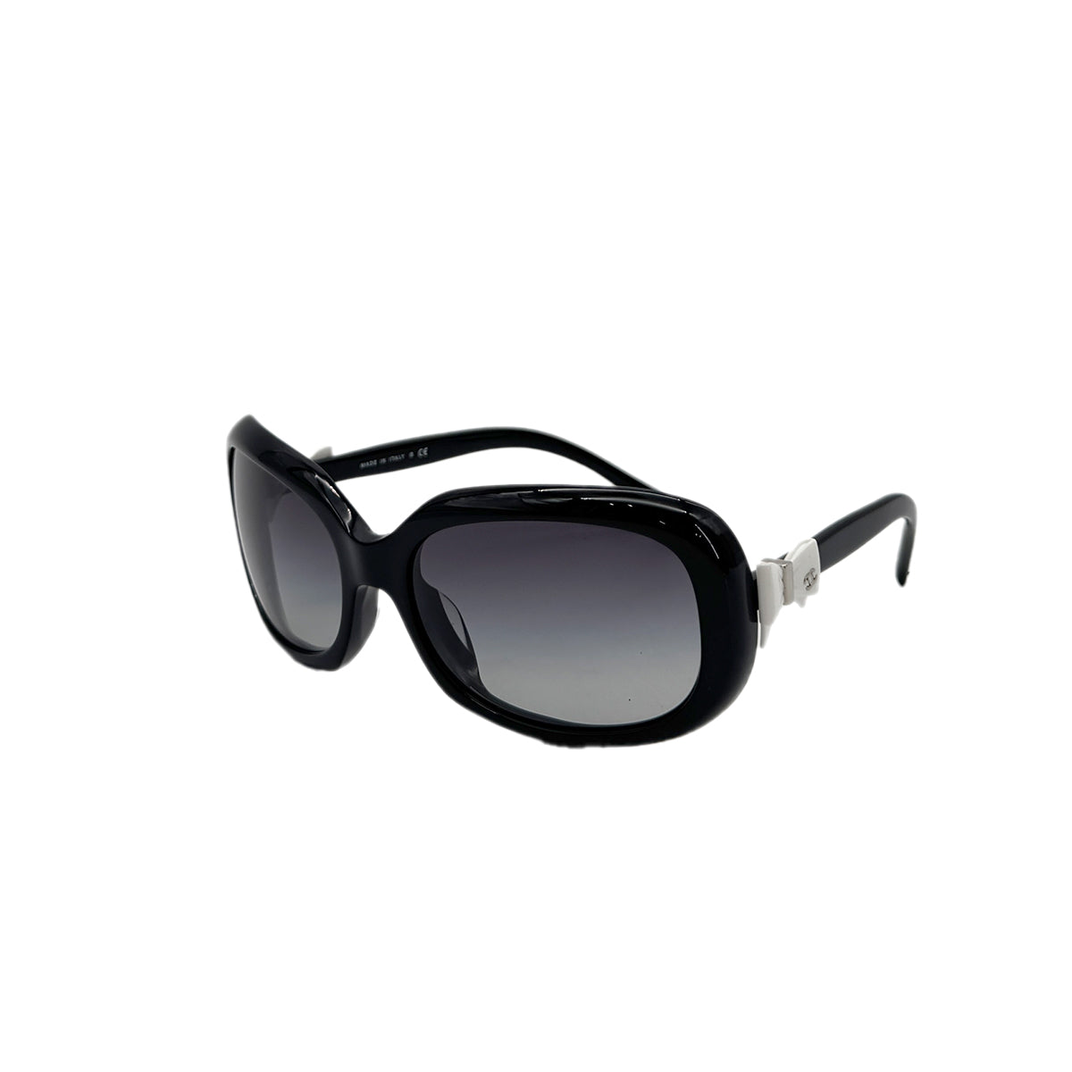 CHANEL SUNGLASSES COCOMARK RIBBON BLACK WHITE EYEWEAR 90296461
