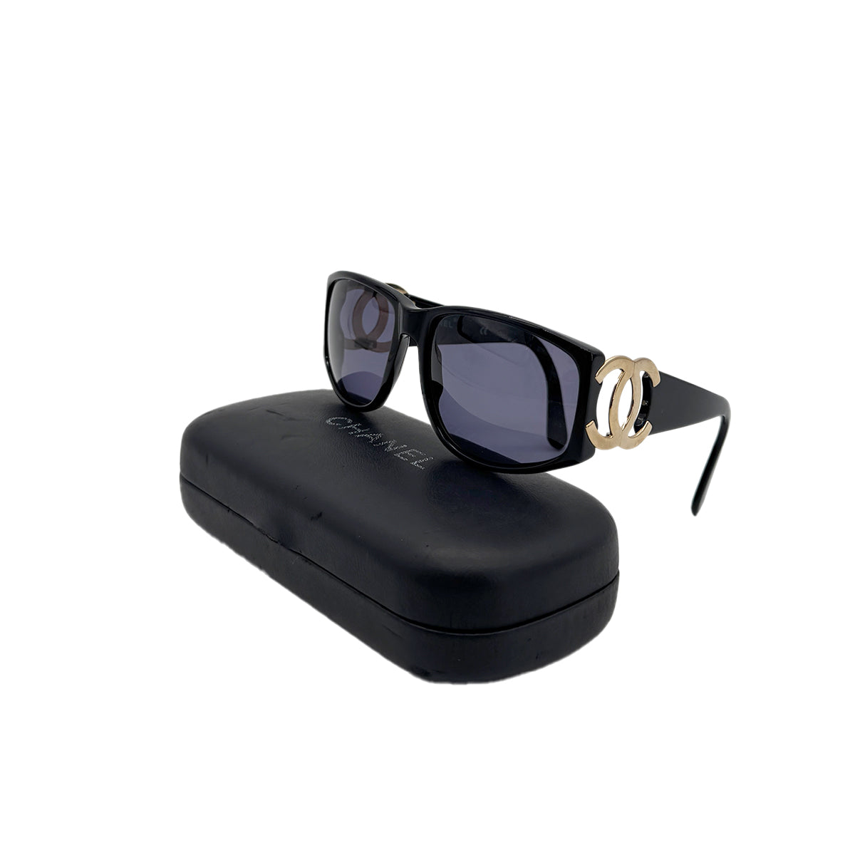 CHANEL COCOMARK SUNGLASSES BLACK EYEWEAR 90296462
