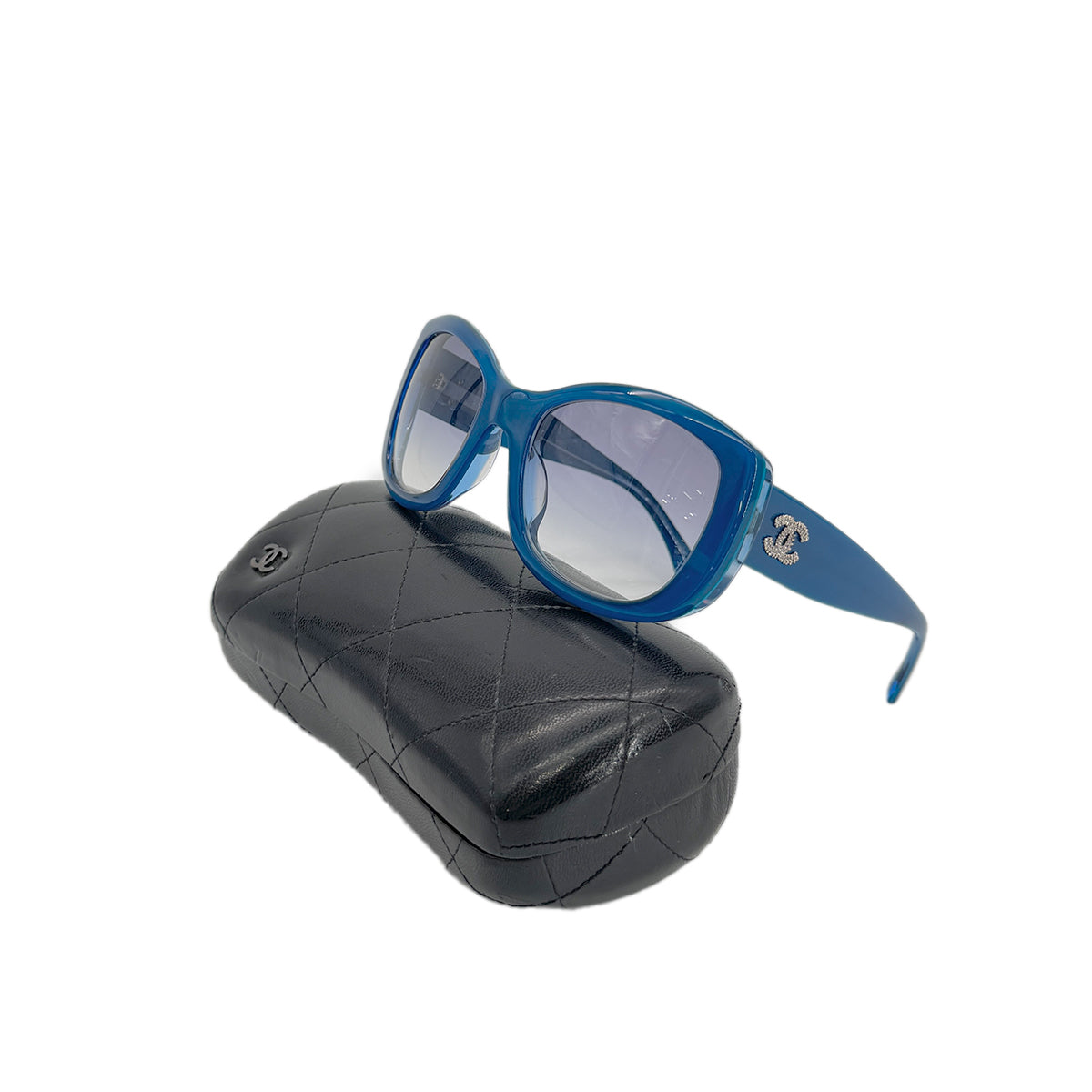 CHANEL COCOMARK SUNGLASSES BLUE EYEWEAR 90296465