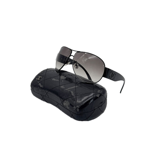 CHANEL VINTAGE SUNGLASSES COCOMARK BLACK EYEWEAR 90296467 - PURPOSE
