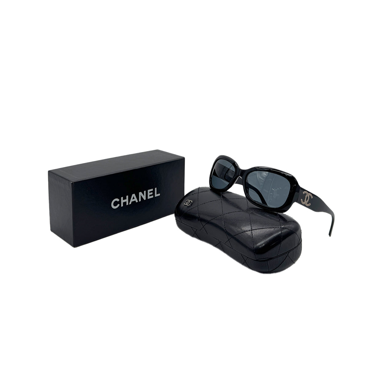 CHANEL VINTAGE SUNGLASSES COCOMARK BLACK EYEWEAR 90296470