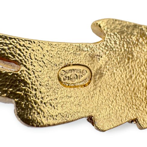 CHANEL COCOMARK EAGLE CHAIN BELT RHINESTONE LEATHER WHITE ACCESSORY 01P 90296471