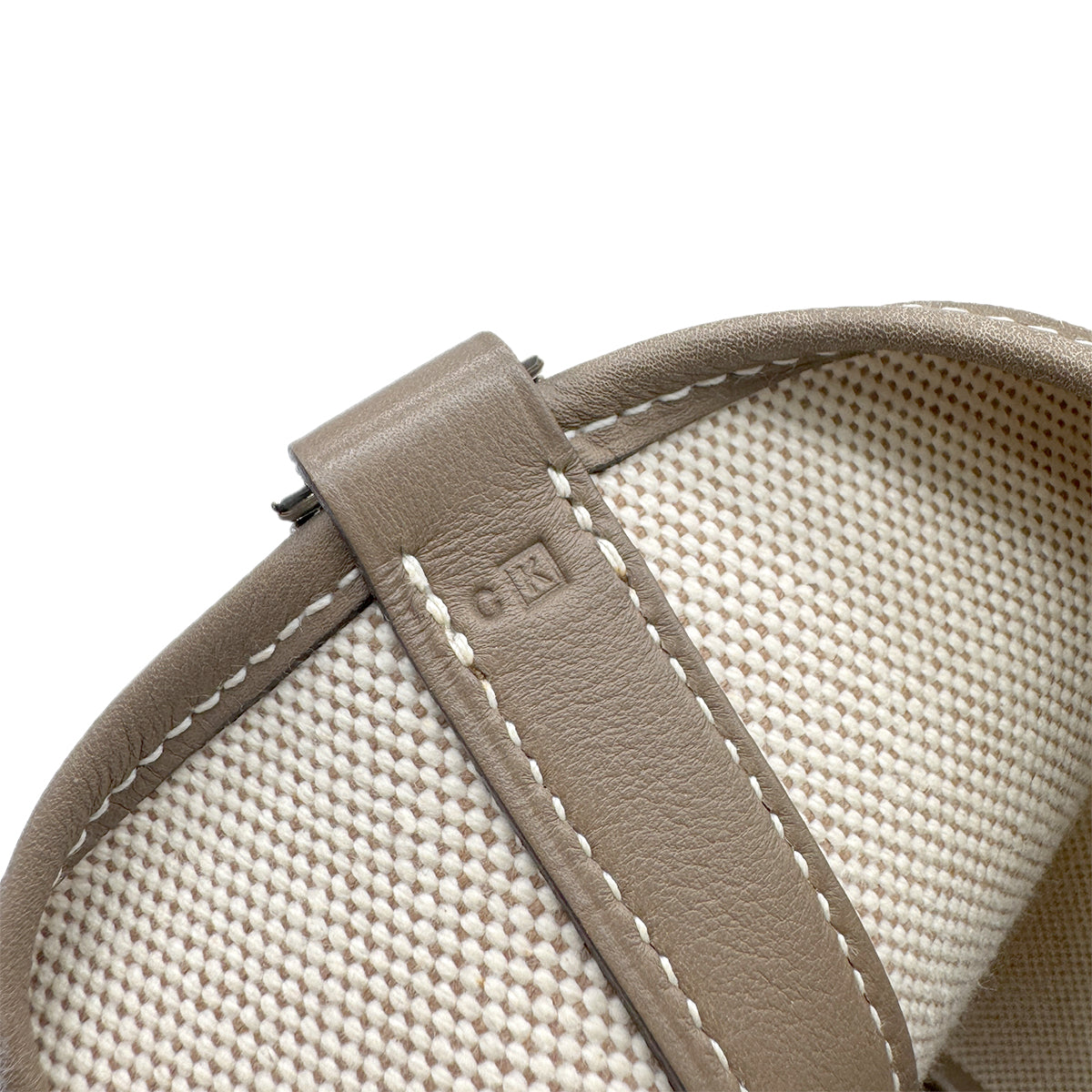 HERMES PICOTIN PM ETOUPE ECRU TOILE H VEAU SWIFT HAND BAG □K SHW 90296554