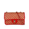 CHANEL CHAIN SHOULDER BAG ORANGE RAFIA LEATHER 90296555 - PURPOSE