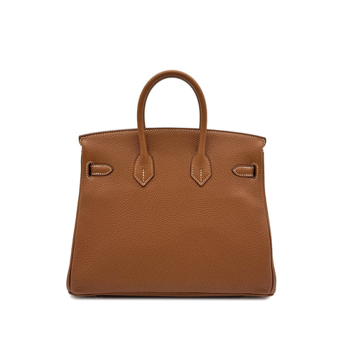 HERMES BIRKIN 25 GOLD TOGO HAND BAG D GHW 90296559 - PURPOSE