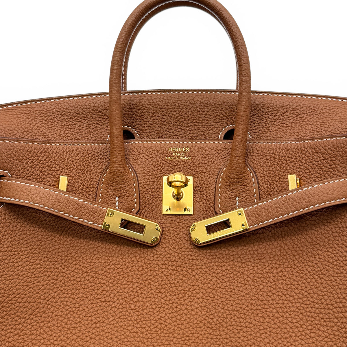 HERMES BIRKIN 25 GOLD TOGO HAND BAG D GHW 90296559