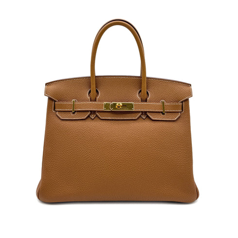 HERMES BIRKIN 30 GOLD TOGO HAND BAG □L GHW 90296560 - PURPOSE