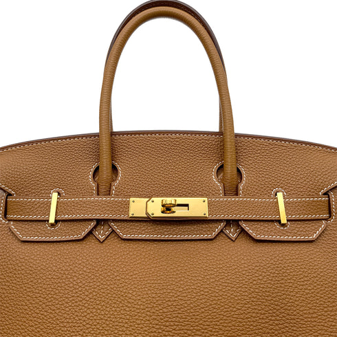 HERMES BIRKIN 30 GOLD TOGO HAND BAG □L GHW 90296560 - PURPOSE