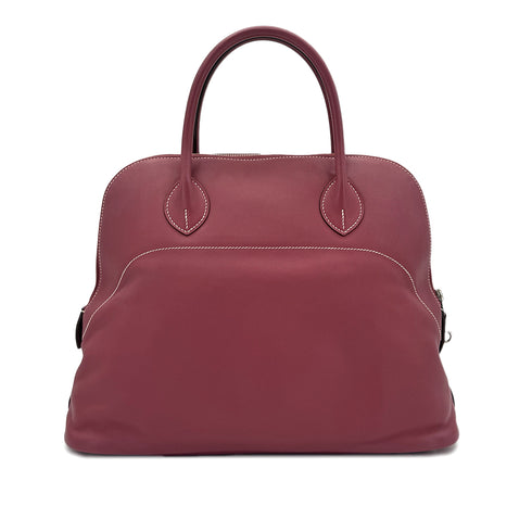 HERMES BOLIDE RELAX 35 ROSE WOOD VEAU SIKKIM HAND BAG □O SHW 90296563 - PURPOSE