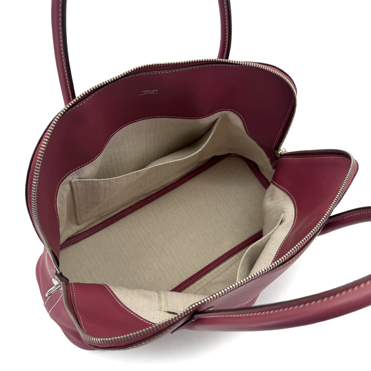 HERMES BOLIDE RELAX 35 ROSE WOOD VEAU SIKKIM HAND BAG □O SHW 90296563