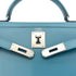 HERMES KELLY 28 SELLIER TURQUOISE BOXCALF HAND SHOULDER BAG □O SHW 90296564 - PURPOSE