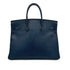 HERMES BIRKIN 35 BLUE MARINE ARDENNES HAND BAG 1996 CIRCLE Z GOLD HARDWARE 90296565