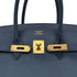 HERMES BIRKIN 35 BLUE MARINE ARDENNES HAND BAG 1996 CIRCLE Z GOLD HARDWARE 90296565