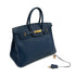 HERMES BIRKIN 35 BLUE MARINE ARDENNES HAND BAG 1996 CIRCLE Z GOLD HARDWARE 90296565