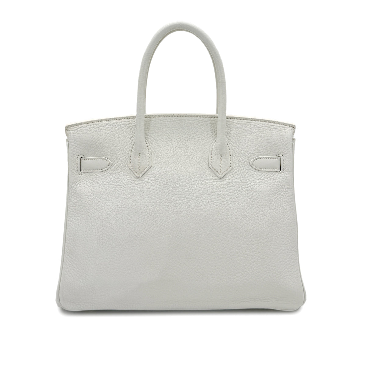 HERMES BIRKIN 30 WHITE TAURILLON CLEMENCE HAND BAG T GHW 90296568