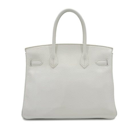HERMES BIRKIN 30 WHITE TAURILLON CLEMENCE HAND BAG T GHW 90296568 - PURPOSE