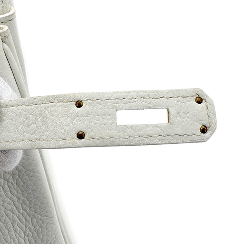 HERMES BIRKIN 30 WHITE TAURILLON CLEMENCE HAND BAG T GHW 90296568 - PURPOSE