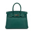 HERMES BIRKIN 30 MALACHITE TAURILLON CLEMENCE HAND BAG R SHW 90296569 - PURPOSE
