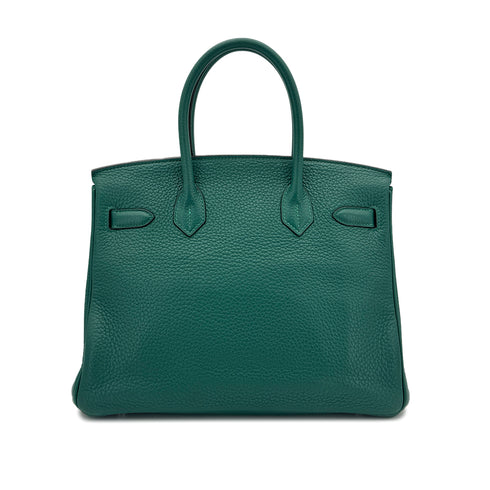 HERMES BIRKIN 30 MALACHITE TAURILLON CLEMENCE HAND BAG R SHW 90296569 - PURPOSE