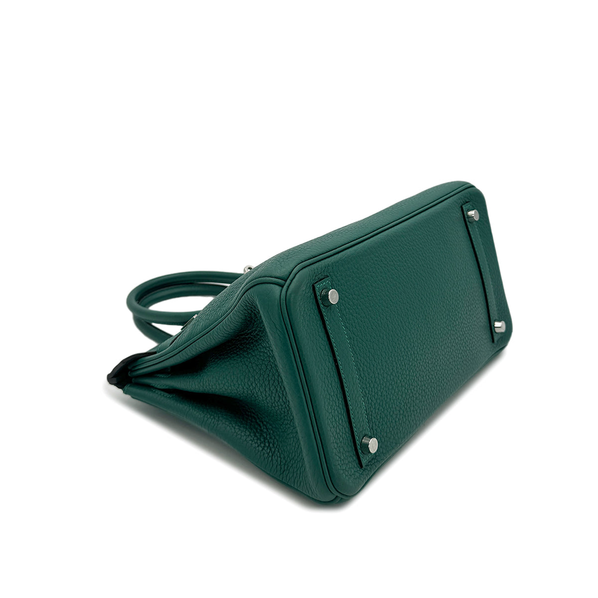 HERMES BIRKIN 30 MALACHITE TAURILLON CLEMENCE HAND BAG R SHW 90296569