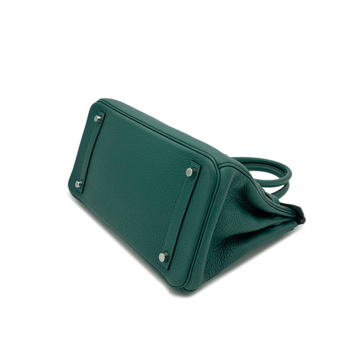HERMES BIRKIN 30 MALACHITE TAURILLON CLEMENCE HAND BAG R SHW 90296569 - PURPOSE
