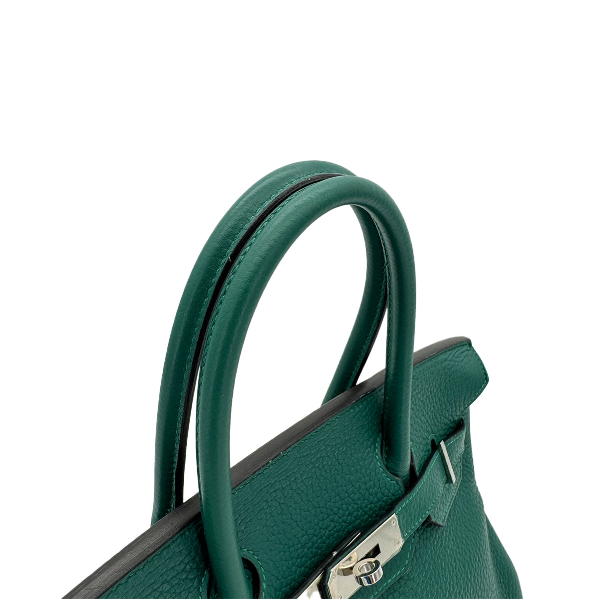 HERMES BIRKIN 30 MALACHITE TAURILLON CLEMENCE HAND BAG R SHW 90296569