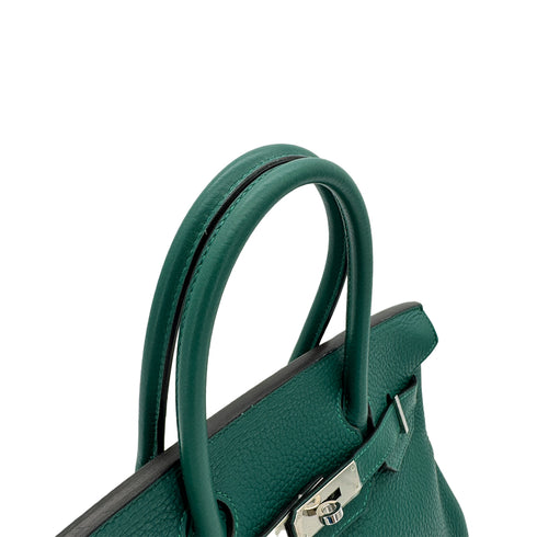 HERMES BIRKIN 30 MALACHITE TAURILLON CLEMENCE HAND BAG R SHW 90296569 - PURPOSE