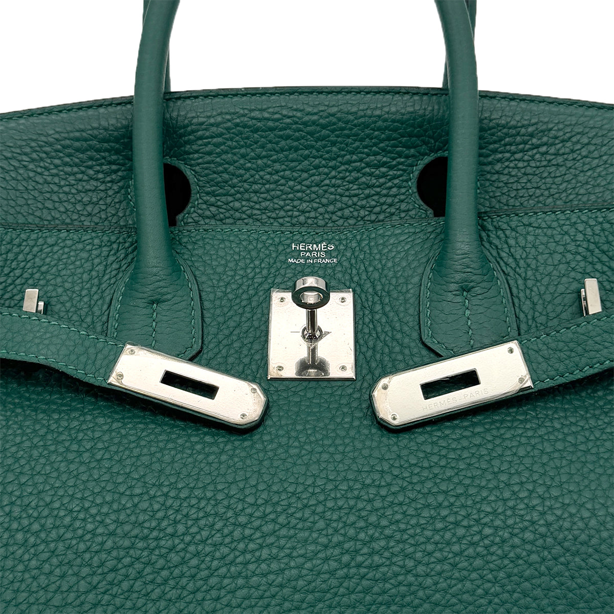 HERMES BIRKIN 30 MALACHITE TAURILLON CLEMENCE HAND BAG R SHW 90296569