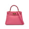 HERMES KELLY 25 RETOURNE ROSE AZALEE SWIFT HAND SHOULDER BAG D GHW 90296570 - PURPOSE