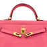 HERMES KELLY 25 RETOURNE ROSE AZALEE SWIFT HAND SHOULDER BAG D GHW 90296570 - PURPOSE